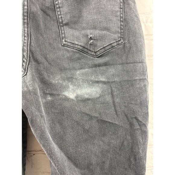 Time and Tru Jeans Womens Size 12 Black Faded Cropped Acid Wash Raw Hem Grungy - Picture 3 of 10